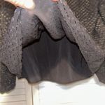 Nanette Lepore Women's Ruffle Front Top Blouse Long Sleeve Shimmer Size M Black Photo 3