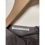 Emporio Armani Womens Sheath Dress Gray Size S 40 Floral Semi Sheer Pleated Photo 4