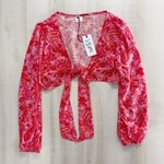 NWT VDM the label x revolve Jemma paisley printed tropical vacation swim coverup Pink Size M Photo 1