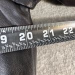 Jaclyn Smith  Y2K Women's Black Leather Bomber Jacket Floral Embroidered Size L Photo 9