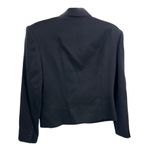 Liz Claiborne  Collection 100% wool cropped blazer shoulder pads piped design Photo 1