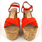Gianvito Rossi Orange Suede & Cork Platform Ankle Strap Heel Sandals Size EU 42 Photo 2