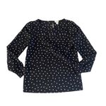 J.Crew  Size XXS Black and White Polka Dot Top Photo 1