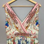 Anthropologie Collette Dinningan Dress Tied Acionna Silk Size 12 V-Neck Eclectic Photo 7