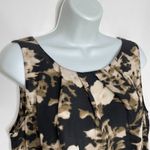 Halogen  Silk‎ Abstract Watercolor Blouse Brown Silk Photo 4