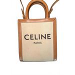 CELINE  Mini Cabas Canvas and Leather Crossbody and Handbag (0743) Photo 1