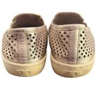 Tory Burch Jesse Gold Metallic Laser Cut Perforated Leather Slip On Shoes Sz 6.5 Photo 9