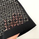 Catherine Malandrino A-line Skirt Laser Cutout design Black Bussiness Size 6 NWT Photo 6