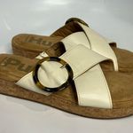 Hush Puppies  June platform criss cross sandals slides white tan women’s size 10 Photo 1