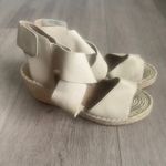 Eileen Fisher Willow Leather Espadrille Sandals Open Toe Tan Wedge Size 7.5 Photo 2