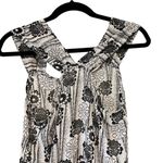 Anthropologie  Tulle Wide Strap Racerback Cinch Waist Floral Top, Sz S Photo 5