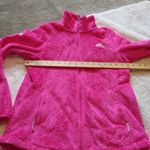 The North Face  Fuzzy Pink Bright Medium Zipper Sweater Long Sleeve Winter Warm M Photo 4