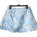 Love + Harmony  size medium baby blue Floral mini Skirt side zipper not lined new Photo 9
