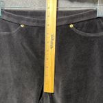 Michael Kors Black Corduroy Stretch Pants Women's Medium Gold Hardware Photo 4