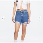 Forever 21 sz 28 blue distressed Mom Shorts NWT Photo 3