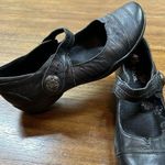 Taos Applause Women’s Leather Black Size 7 Mary Jane Loafer Strap Slip On Shoe Photo 0