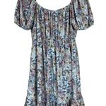 Big Water Blue Sky Mini Dress Womens M Floral Mini Ruffle Cottagecore Country Size M Photo 3