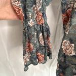 Melrose and Market Sheer Floral Lace Ruffle Long Sleeve Blouse Size MD Photo 4