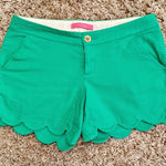 Lilly Pulitzer Green Scalloped High Waist Shorts Photo 0