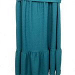 MICHAEL Michael Kors Key Hole Tie Waist Peasant Ruffle Dress Teal Size Small Green Photo 6