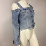 GRLFRND  Off The Shoulder Denim Top Photo 9