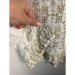 Women's BLUE Saks Fifth Avenue Top Size M White Gold Embroidered Size M Photo 5