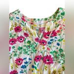 Crown & Ivy  Floral Boho Peasant Blouse Top Small Petite Flower Garden Party Photo 4