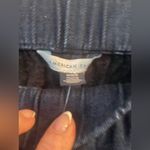 American Eagle NWT dark wash wide leg denim pants, elastic waist, pockets; M Photo 4