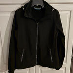 Free Country Women Black Softshell Hooded Jacket Fleece Lined Zip Front Size M Photo 0