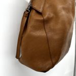 Sundance Leather Shoulder Bag Purse Zip Closure Lined Solid Casual Tan One Size Brown Photo 6