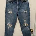 Revice Denim Revice High Rise Distressed Straight Leg Button Up‎ Jeans Women's 27 Photo 0