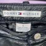 Tommy Hilfiger Y2K Black Leather Pants Women Size 4S Straight Leg Rodeo Western Photo 3