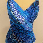 MiracleSuit Blue Tank Swimsuit Top Photo 2