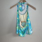 Lilly Pulitzer  Vintage Tropical Parrot Print Halter Swim Tankini Tank Top Size M Photo 6