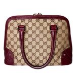Gucci GG Canvas Wine Leather Top Handle Dome Tote MINT CONDITION COA, Dust Bag Photo 6