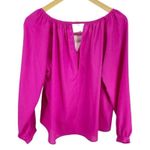 Hy & Dot Hot Pink Open Back Blouse Sz XS Flowy Long Sleeve Casual NEW Photo 4