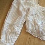 Rebellion Boho 3/4 Sleeve Lace Detailed Crop Top Photo 2