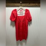 Draper James  square neck cotton midi Dress smocked back sz l nwt Photo 1