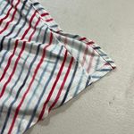 J.Jill Chevron Striped White Red Blue Crewneck Tunic T-Shirt Size Medium Petite Photo 2