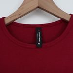 American Giant Womens Long Sleeve Ribbed Knit Crew Neck T Shirt Burgundy Size M Red Size M Photo 2