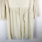 Flying Tomato Medium Dress Mini Embroidered Lace Lined White Boho CrissCross 311 Photo 6