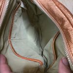 Baggu  Anthropologie Delphine Leather Circle Bag Crossbody‎ Purse Rose Gold Photo 5