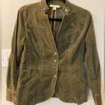 Coldwater Creek  Fall jacket/blazer. Fall moss green color, size 6P. Velvet Photo 0