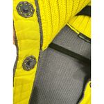 moda international Purple knit cardigan with yellow accents Size L high collar Size L Photo 2