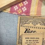 Flying Tomato ‎ Beaded Aztec Light Wash Denim Vest Size Small Photo 5