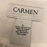 Carmen Marc Valvo  ivory white blouse with large detail exposed‎ zipper NEW Photo 4