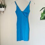 DAVID KOMA For Mini Dress in Blue Ribbed Size Small‎ Cutout Detail Tank Dress Photo 2