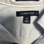 Lands' End  NWT Size 4 light blue no iron pinpoint Oxford Photo 3