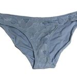 Aerie Bikini Bottom Brief Textured Crochet Floral Blue M Photo 0