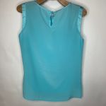 Elie Tahari Tahari Silk Aqua Blue Sleeveless Shell Blouse S M Photo 5
